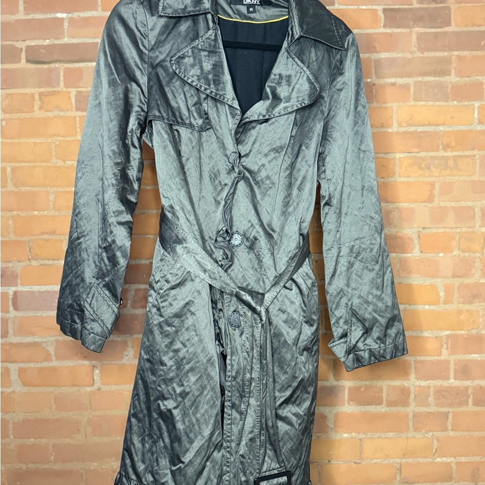 DKNY Elegant Gray Women's Coat. Perfect for spring!